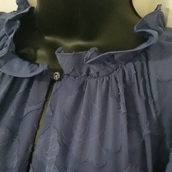 NWT Tahari ASL Chiffon Ruffled Gown - size 14 - Picture 3 of 8